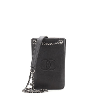 Chanel CC Phone Holder Crossbody Bag Calfskin