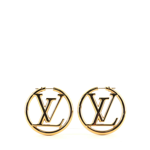 Louis Vuitton Louise Hoop Earrings Metal Gold 1403721