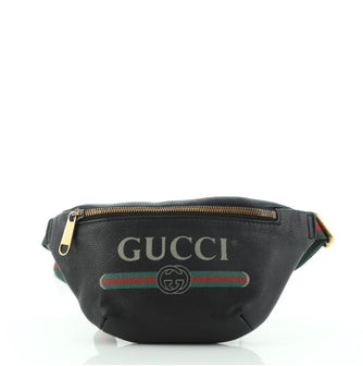 Gucci Logo Belt Bag Printed Leather Small