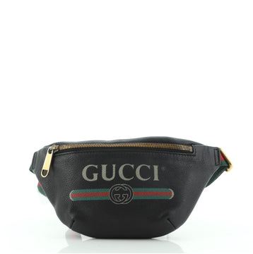 Gucci Logo Belt Bag Printed Leather Small