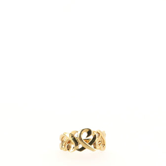 Tiffany & Co. Paloma Picasso Loving Heart Band Ring 18K Yellow Gold