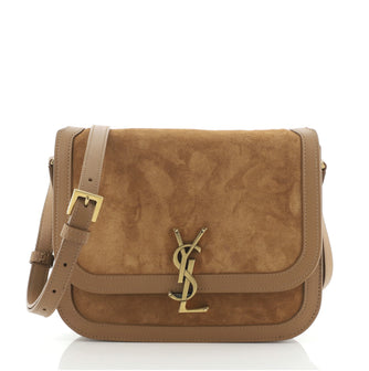 Saint Laurent Solferino Bag Suede Medium