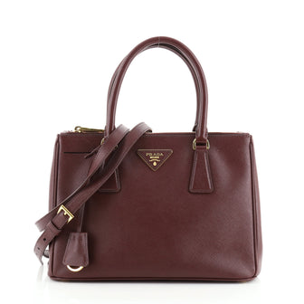 Prada Double Zip Lux Tote Saffiano Leather Small