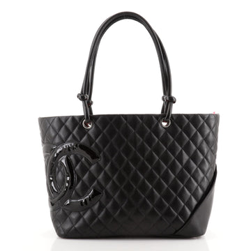 Chanel Cambon Tote Quilted Leather Large