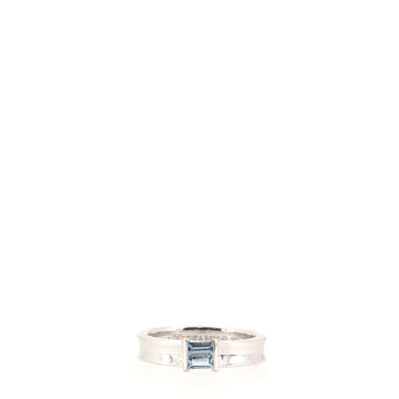 Tiffany & Co. Stacking Ring 18K White Gold with Aquamarine