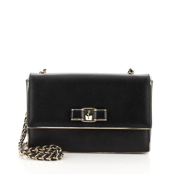Salvatore Ferragamo Ginny Crossbody Bag Saffiano Leather Medium