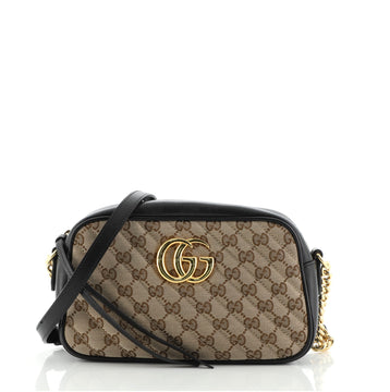Gucci GG Marmont Shoulder Bag Diagonal Quilted GG Canvas Small