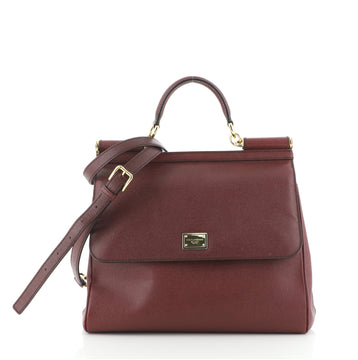 Dolce & Gabbana Miss Sicily Shoulder Bag Leather Large