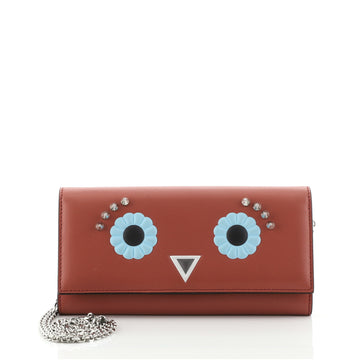 Fendi Hypnoteyes Wallet on Chain Embellished Leather