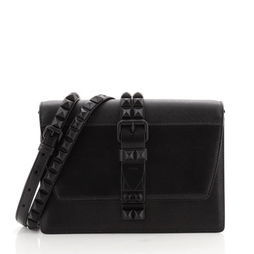 Prada Monochrome Elektra Shoulder Bag Studded Leather Medium