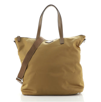 Prada Vela Zip Top Convertible Tote Tessuto Medium