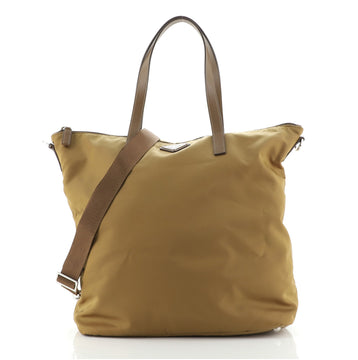 Prada Vela Zip Top Convertible Tote Tessuto Medium