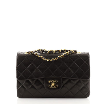 Chanel Vintage Classic Double Flap Bag Quilted Lambskin Small