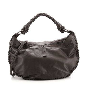 Bottega Veneta Braided Handlle Hobo Studded Leather Large