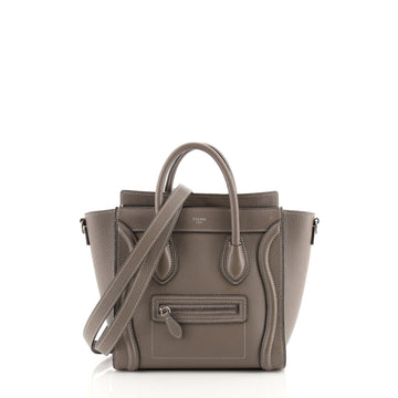 Celine Luggage Bag Grainy Leather Nano
