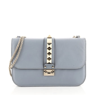 Valentino Glam Lock Shoulder Bag Leather Medium