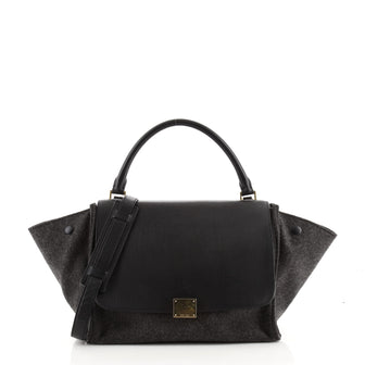 Celine Trapeze Bag Leather and Felt Medium