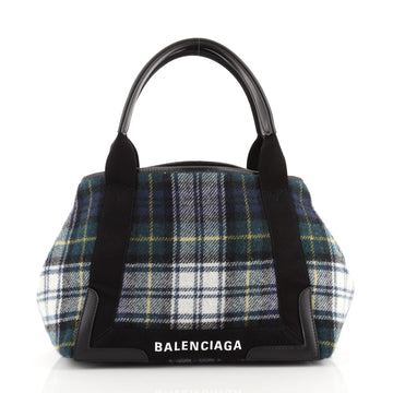 Balenciaga Navy Cabas Wool Small