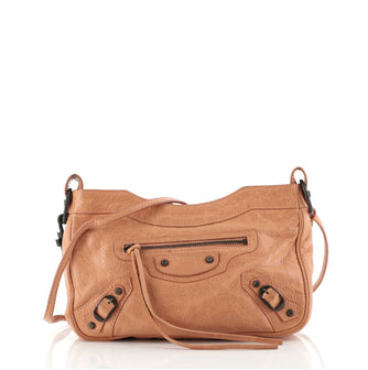Balenciaga Hip Classic Studs Crossbody Bag Leather