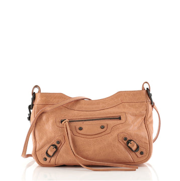 Balenciaga Hip Classic Studs Crossbody Bag Leather