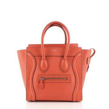 Celine Luggage Bag Grainy Leather Micro
