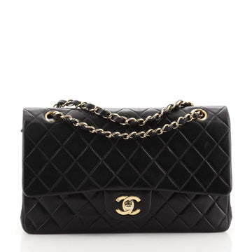 Chanel Vintage Classic Double Flap Bag Quilted Lambskin Medium