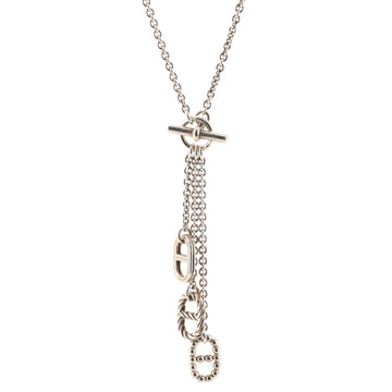 Hermes Chaine d'Ancre Parade Lariat Necklace Sterling Silver