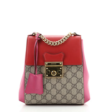 Gucci Padlock Backpack GG Coated Canvas and Leather Mini