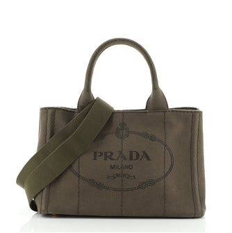 Prada Canapa Convertible Tote Canvas Mini
