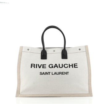 Saint Laurent Rive Gauche Shopper Tote Canvas Large