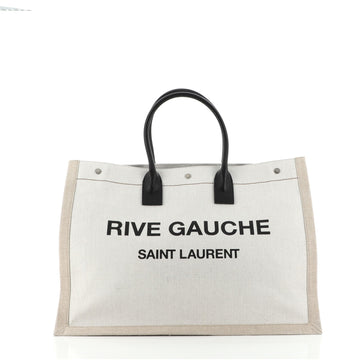 Saint Laurent Rive Gauche Shopper Tote Canvas Large