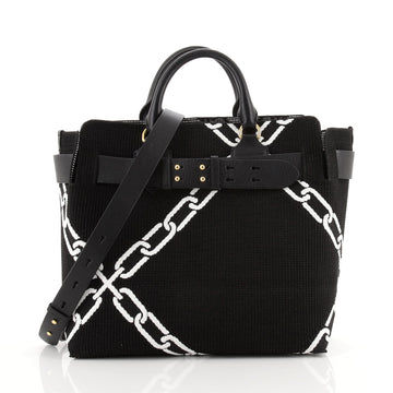 Burberry Belt Tote Woven Fabric Medium