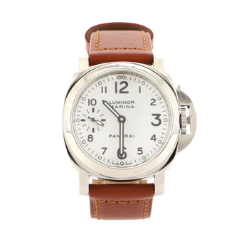 Panerai Luminor Marina Manual Watch Stainless Steel and Leather 44