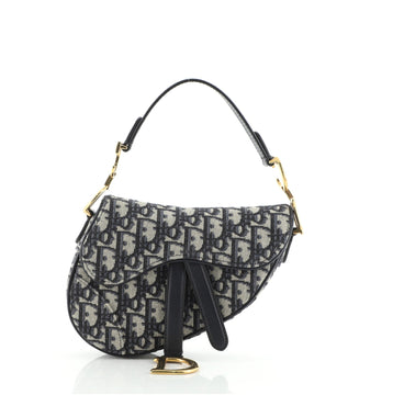 Christian Dior Saddle Handbag Oblique Canvas Mini