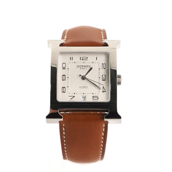 Heure H Automatic Watch Stainless Steel and Leather 32