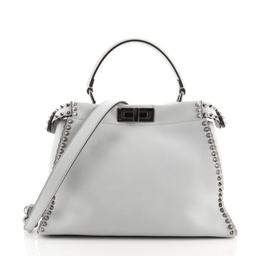 Fendi Peekaboo Bag Leather with Studded Detail Regular