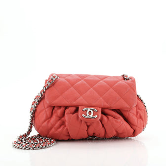 Chanel Chain Around Flap Bag Quilted Leather Medium
