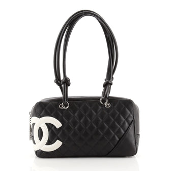 Chanel Cambon Bowler Bag Quilted Leather Medium