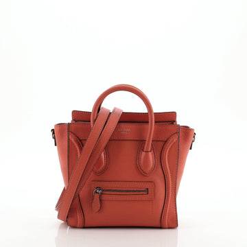 Celine Luggage Bag Grainy Leather Nano