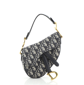 Christian Dior Saddle Handbag Oblique Canvas Mini