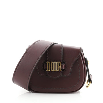 Christian Dior D-Fence Saddle Bag Leather Mini