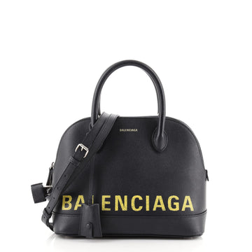 Balenciaga Logo Ville Bag Leather Small