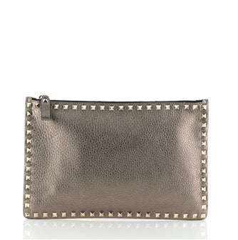 Valentino Rockstud Pouch Leather Large