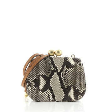 Burberry Kisslock Frame Bag Python Small