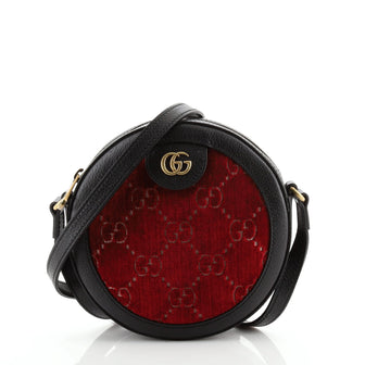 Gucci Ophidia Round Shoulder Bag GG Velvet Mini