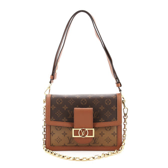 Louis Vuitton Dauphine Shoulder Bag Reverse Monogram Canvas MM