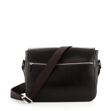 Salvatore Ferragamo Logo Flap Messenger Bag Leather Medium