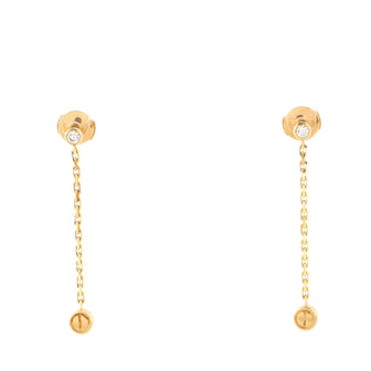 Cartier Love Drop Earrings 18K Yellow Gold and Diamonds