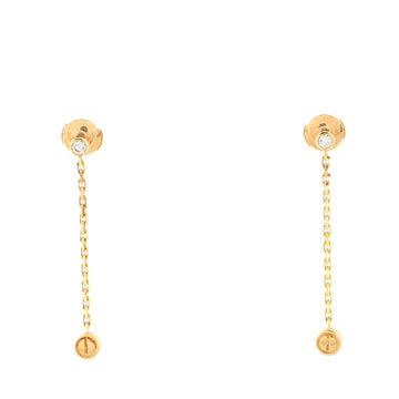 Cartier Love Drop Earrings 18K Yellow Gold and Diamonds