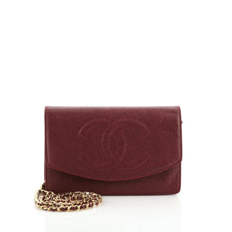 Chanel Vintage Timeless Wallet on Chain Caviar